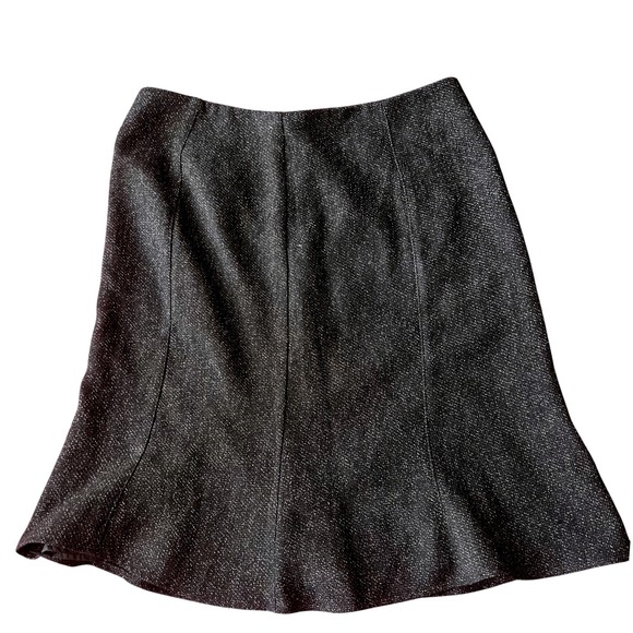 White House Black Market Dresses & Skirts - White House‎ Black Market Womens Metallic Tweed Skirt 8 Black Shimmer Gorpcore